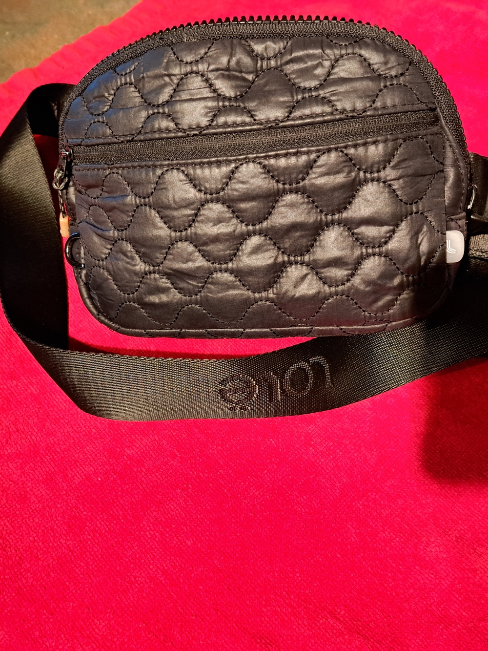 Lole Quilted Black Crossbody Bag